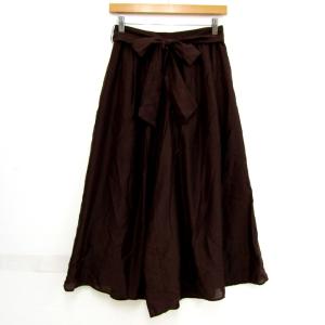 プロポーションボディ ドレッシング ワイドパンツ ボトムス ガウチョ スカーチョ レディース 3サイズ 茶 PROPORTION BODY DRESSING