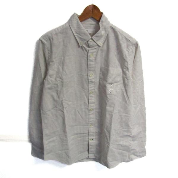 ギャップ 長袖シャツ トップス ストライプ柄 ボタンダウン スタンダードフィット 未使用品 メンズ ...