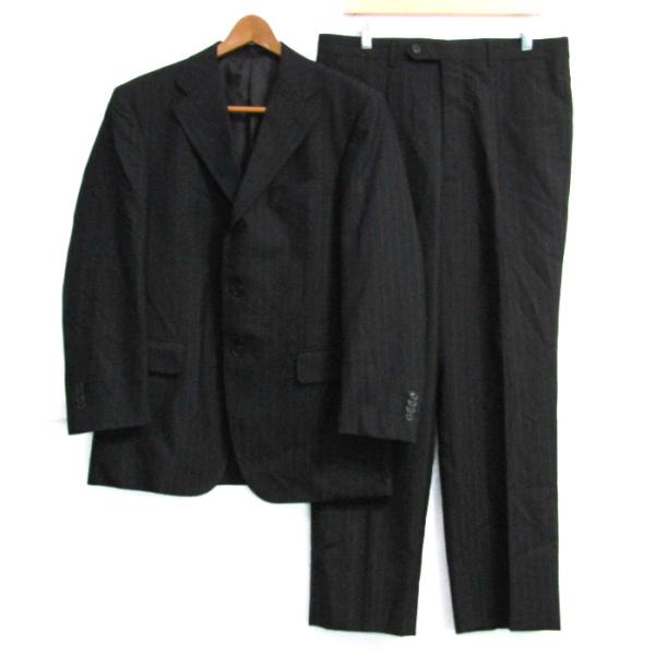 メイルアンドコー スーツ セットアップ ウール/シルク/モヘヤ混 上下セット 記名有  日本製 黒 ...