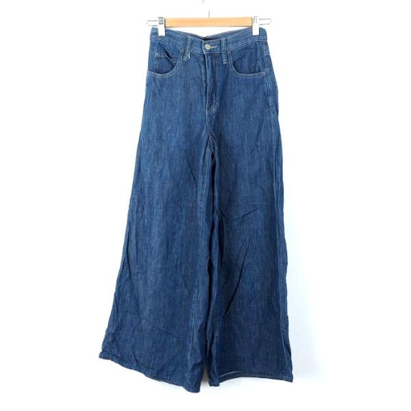 ユニクロ デニムパンツ ボトムス ジーンズ ワイド UNIQLO JEANS レディース 22(56...