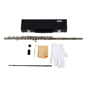 Hilax 初心者入門用 フルート Cキー 手袋 ケース付き (?本体のみ)