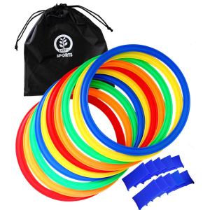 BABY tree ケンケンパ リング フラット フープ リトミック スピードリング サイズ 選べる 10本 セット 収納袋 つき