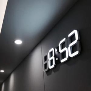 壁掛け時計 おしゃれ デジタル 3D LED アラーム 常夜灯 Saat reloj de pared ホーム リビングルーム 装飾｜kbt-store