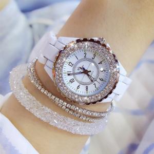 レディース腕時計 高級 ウォッチ キラキラ セラミック ラインストーン｜kbt-store