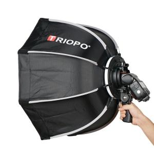ストロボ Godox TRIOPO 65cm 写真スタジオアクセサリーソフトボックス 8角形傘 ハンドル付き スタジオ照明 商品撮影