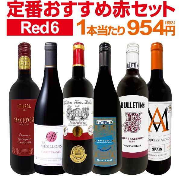 第219弾 採算度外視の謝恩企画 当店厳選 特大感謝の大満足赤ワイン wine 6本セット set