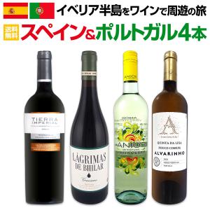 イベリア半島をワイン wine で周遊の旅 スペイン Spain ＆ポルトガルワイン wine 4本セット set