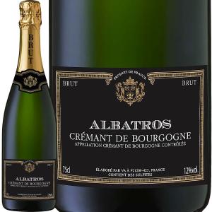 スパークリングワイン 白 フランス wine 750ml sparkling アルバトロス・クレマン・ド・ブルゴーニュ・ブリュット clement bourgogne｜kbwine