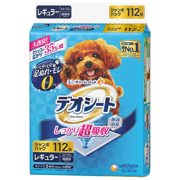 [ユニ・チャーム] デオシート しっかり超吸収 無香消臭タイプ レギュラー 112枚