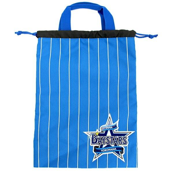 メール便2個以上送料無料 横浜ベイスターズ ポリエステルシューズケース 持ち手付き 巾着 シューズバ...