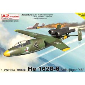 AZモデル7856 ハインケル He 162B-6 "フォルクスイェーガー 46" 1/72スケール プラモデルキット｜kcraft