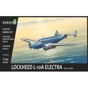 カラヤインジェクション 1/144 ロッキード L-10A エレクトラ USN/USCG プラモデル KYIN14437｜kcraft