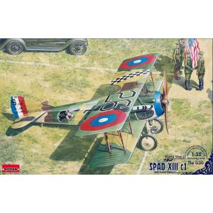 ローデン 1/32 仏スパッドXIIIc.1後期型・米エース乗機・複葉戦闘機　WW1 プラモデル R...