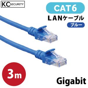 1m CAT6 LANケーブル (青) PoE対応 ノイズに強い単線仕様 1Gbps