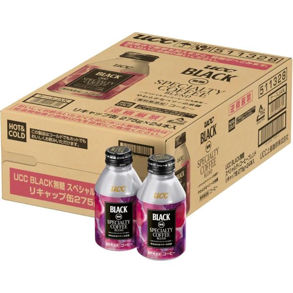 UCC BLACK無糖 スペシャルティコーヒーブレンド 缶コーヒー 275g×24本【アイスコーヒー...