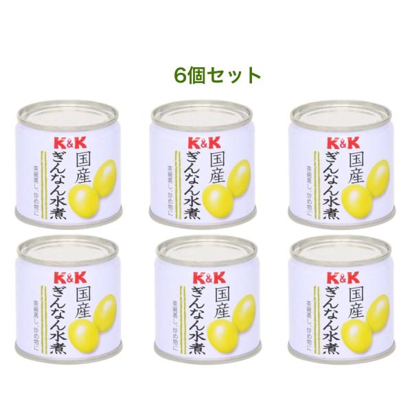 K&amp;K 国産ぎんなん水煮缶 85g×6個