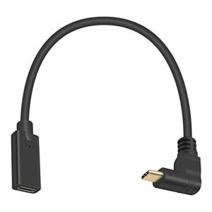 Poyiccot USB3.1タイプ-C 延長ケーブル 上向キ/下上向キ USB C オスtoメス 90°Ｌ型 USB C 延長ケーブル 標｜kdline