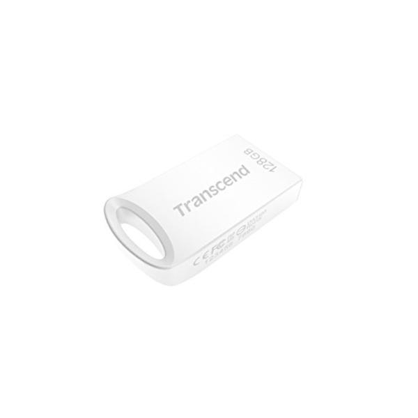 Transcend USBメモリ 128GB USB 3.1 小型 キャップレス シルバー 耐衝撃 ...