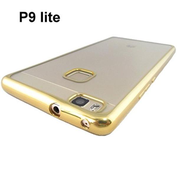 Huawei P9 lite ケース 映える Gold カラー エッジ/柔軟な TPU 保護ケース/...