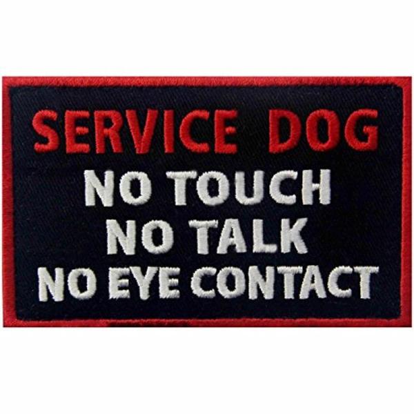 サービス犬 NO TOUCH ベスト/ハーネス刺繍入りマジックテープワッペン
