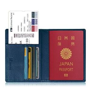 パスポートケース ホルダー トラベルウォレット スキミング防止 安全な海外旅行用 高級PUレザーパスポートカバー 多機能収納ポケット 名刺｜kdline
