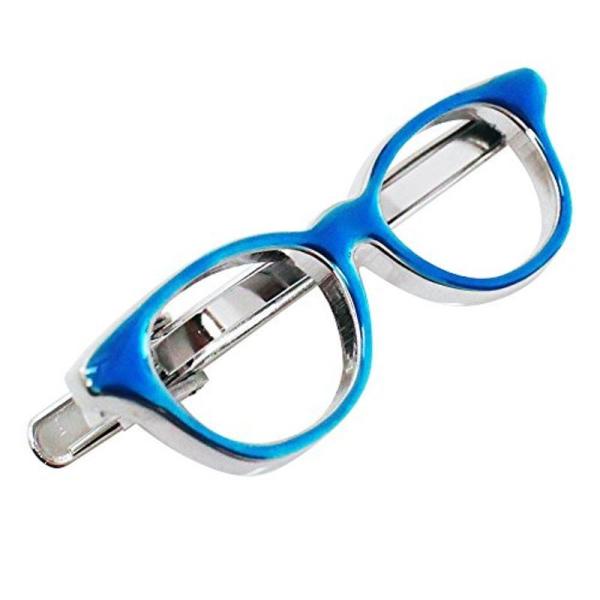 SWANK 青ぶちメガネ 眼鏡 ネクタイピン タイピン タイバー T0083