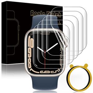 5枚セット Apple Watch Series 7 45mm 用フィルム アップルウォッチ 7/6/5/4/se 対応 TPU素材 全面保