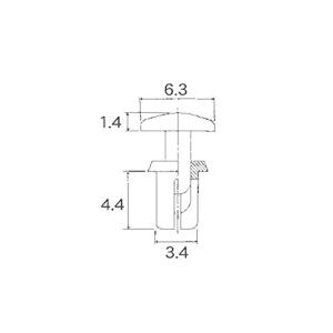 ボストン (VOSTON) 自動車用部品 プラスティリベット 黒色 1袋10個入り BC5623 φ6.3×9.3mm｜kdline