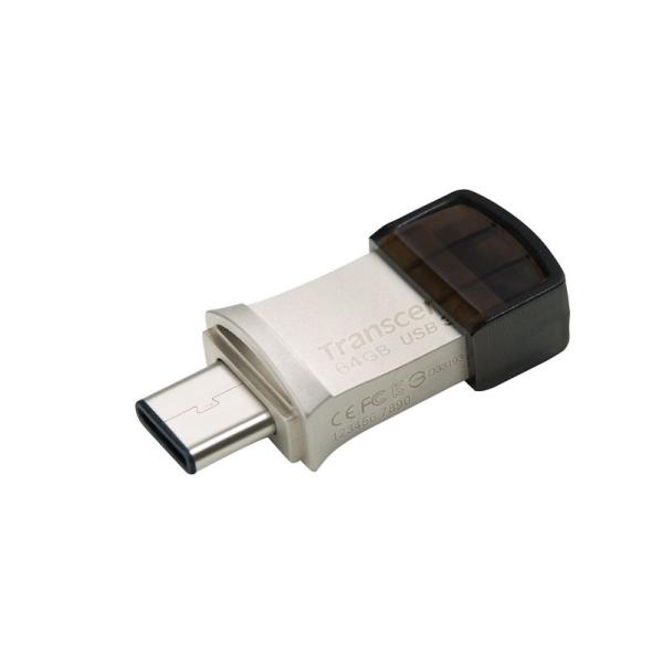 トランセンド USBメモリ 64GB USB3.1 Gen1 Type-A/Type-C 両コネクタ...