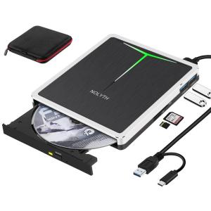 2023新型Yisjek CD DVDドライブ 外付け USB3.0 ポータブルドライブ CDレコ CD/DVD-R ROM プレイヤー t