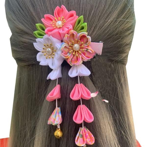 Yeoubi 髪飾り ヘアアクセサリー 和風 和装 花飾り 花 ドライフラワー プリザーブドフラワー...