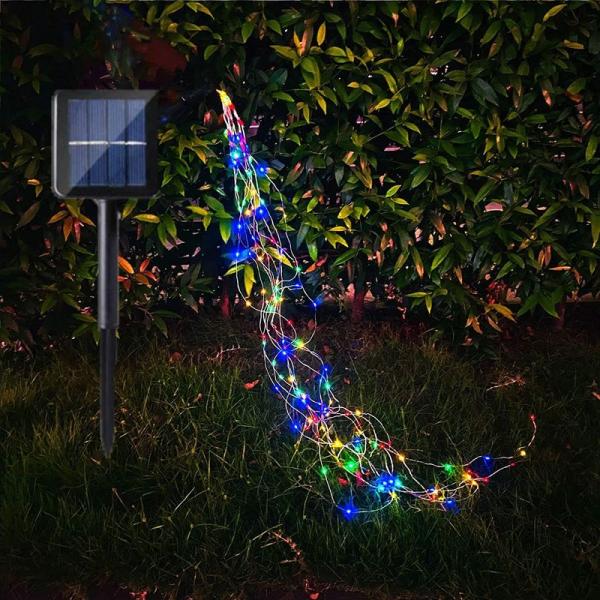 イルミネーションライト クリスマスツリー LEDライト 2m 200球 太陽光発電 耐熱 防水ワイヤ...