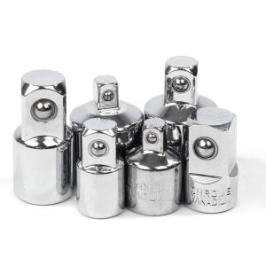 ソケット 変換 アダプター 6種セット 差込角 ソケットレンチ (シルバー)