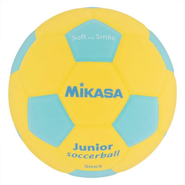 ミカサ(MIKASA) ジュニア サッカーボール 3号 スマイルサッカー 約150g イエロー/ライ...