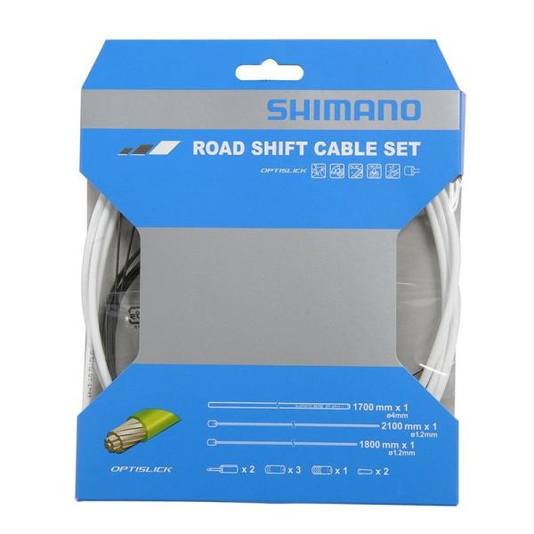 シマノ(SHIMANO) リペアパーツ シフトケーブルセット オプティスリック ROAD ホワイト ...