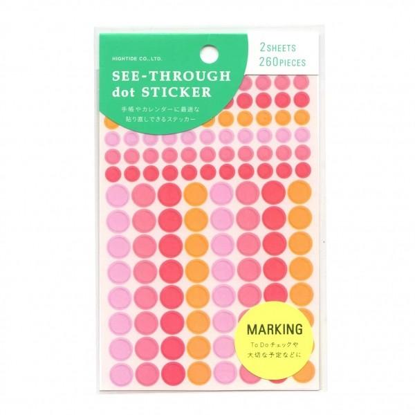 シースルードットステッカー Aピンク  CL060-A(PI)