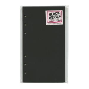 バイブルサイズ BLACK／ブラック 無地 上質紙 システム手帳リフィル BR2｜kdmbz