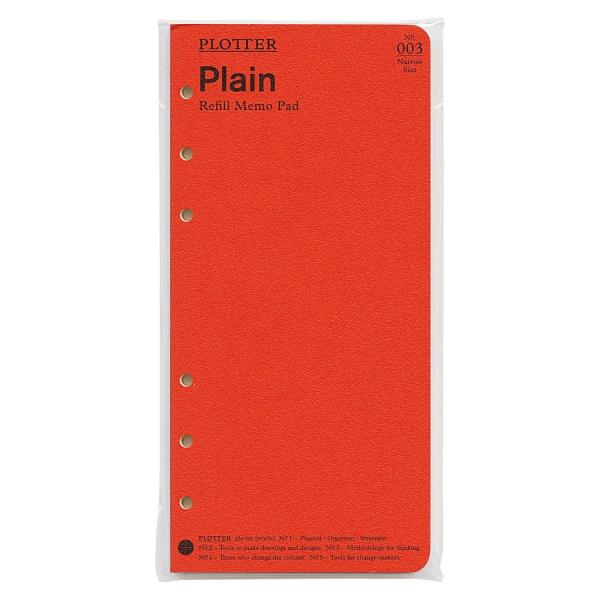 ナローサイズ PLOTTER/プロッター Plain（無地）メモパッド システム手帳リフィル 777...