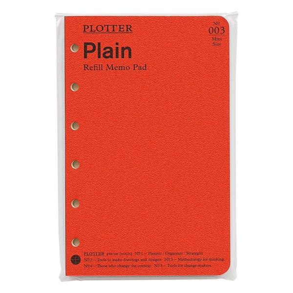 ミニ6穴サイズ PLOTTER/プロッター Plain（無地）メモパッド システム手帳リフィル 77...