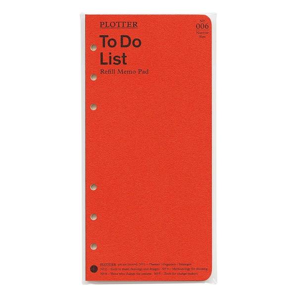 ナローサイズ PLOTTER/プロッター ToDoリスト メモパッド システム手帳リフィル 7771...