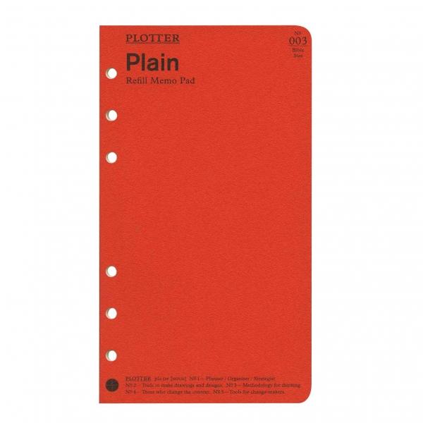 バイブルサイズ PLOTTER/プロッター Plain（無地）メモパッド システム手帳リフィル 77...