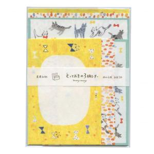 とっておきの3柄レターセット manymany  ねこ  LLL345