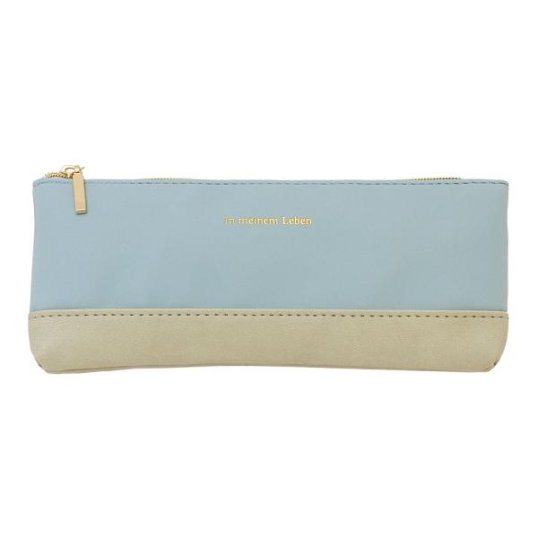 IML2 ガセットペンケース ブルー シンプル  コンパクト おしゃれ LDIM2-GPN-02