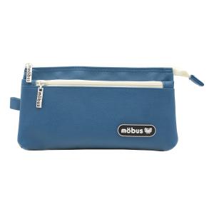 mobus/モーブス 4ポケットペンケース ミネラルブルー ペンポーチ ペンケース 筆箱 MOG-4P-22