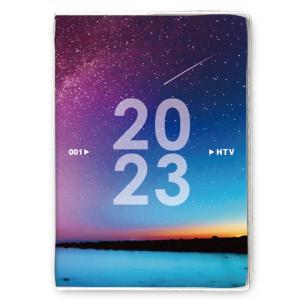 2023年 手帳 B6 週間ブロック 見開き クリアプラネット 流れ星  23WDB6-CP流れ星