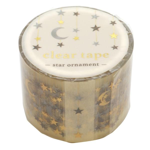 clear tape/クリアテープ 箔押し  star ornament おしゃれ デコ 95168