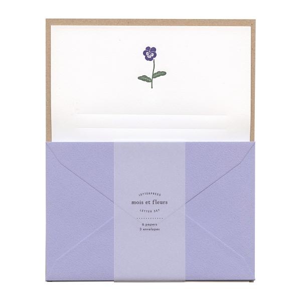 mois et fleurs/モワ・エ・フルール レターセット  viola ボタニカル MOF-4...