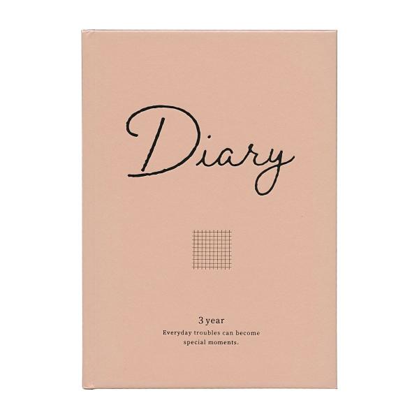 3年連用日記 B6サイズ 日付フリー ライトアンバー 日記 3年日記 2ｍｍ方眼 JN-05
