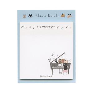 Shinzi Katoh UNEVEN CATS 付箋 music かわいい ねこ FN-01002｜kdmbz