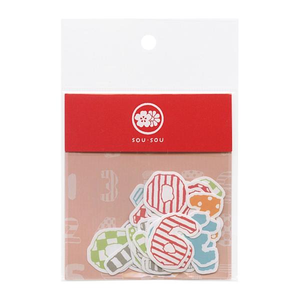 SOU・SOU× フレークシール 数遊び  シール 和ポップ かわいい 71337